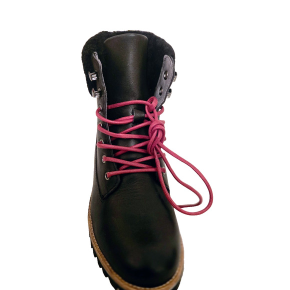 Women's Black Blackstone QL67 Leather Boots with Shearling Trim Size 37 - Picture 6 of 9